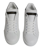 Weiße klassische Low Top Sneaker aus Leder