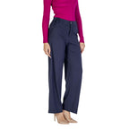 Blaue Freizeithose aus Viskose