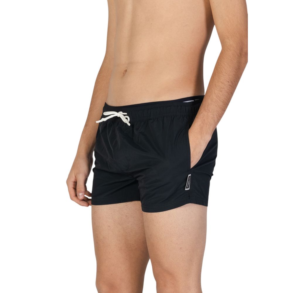 Badeshorts aus schwarzem Polyester