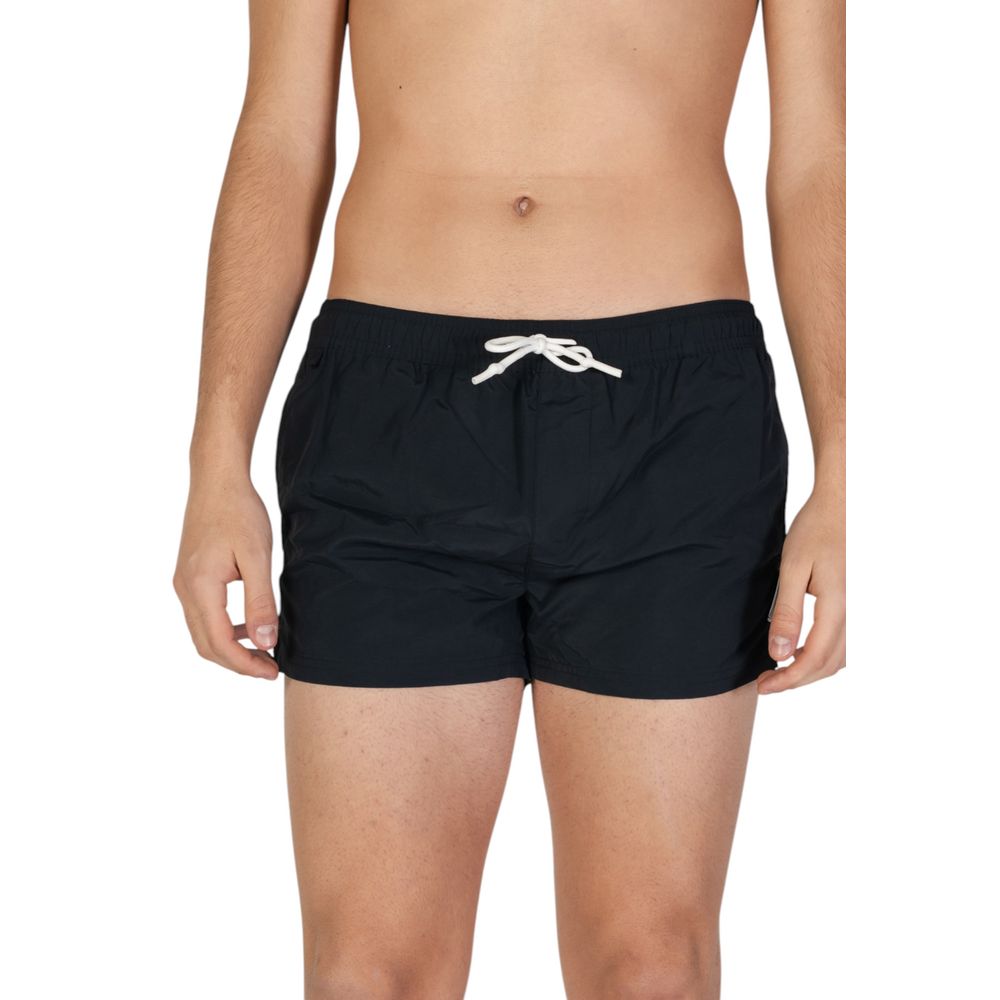 Badeshorts aus schwarzem Polyester