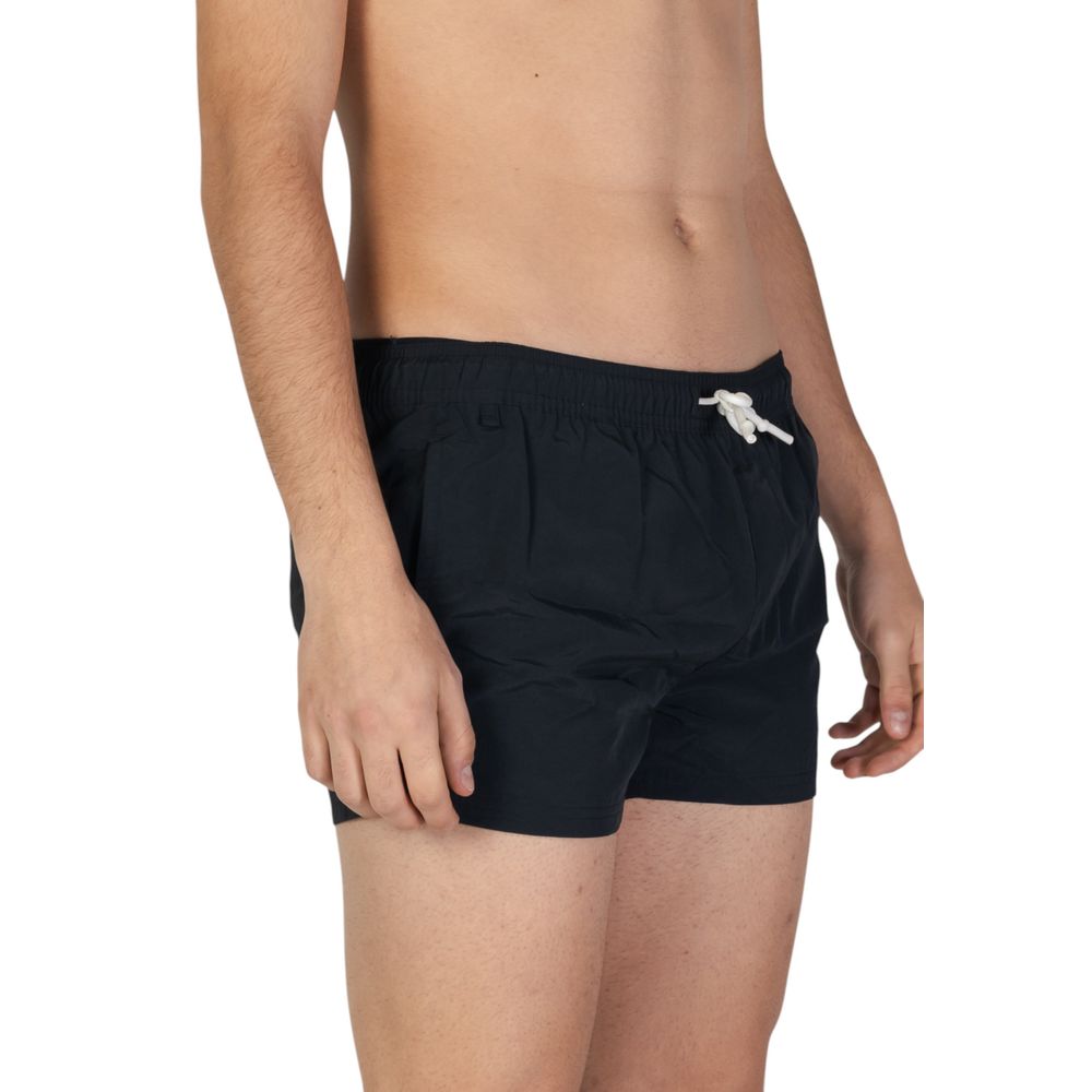 Badeshorts aus schwarzem Polyester