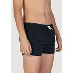 Badeshorts aus schwarzem Polyester