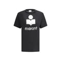 Schwarzes Leinen-T-Shirt
