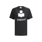 Schwarzes Leinen-T-Shirt
