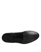 Schwarze Derby Wingtip Lackschuhe