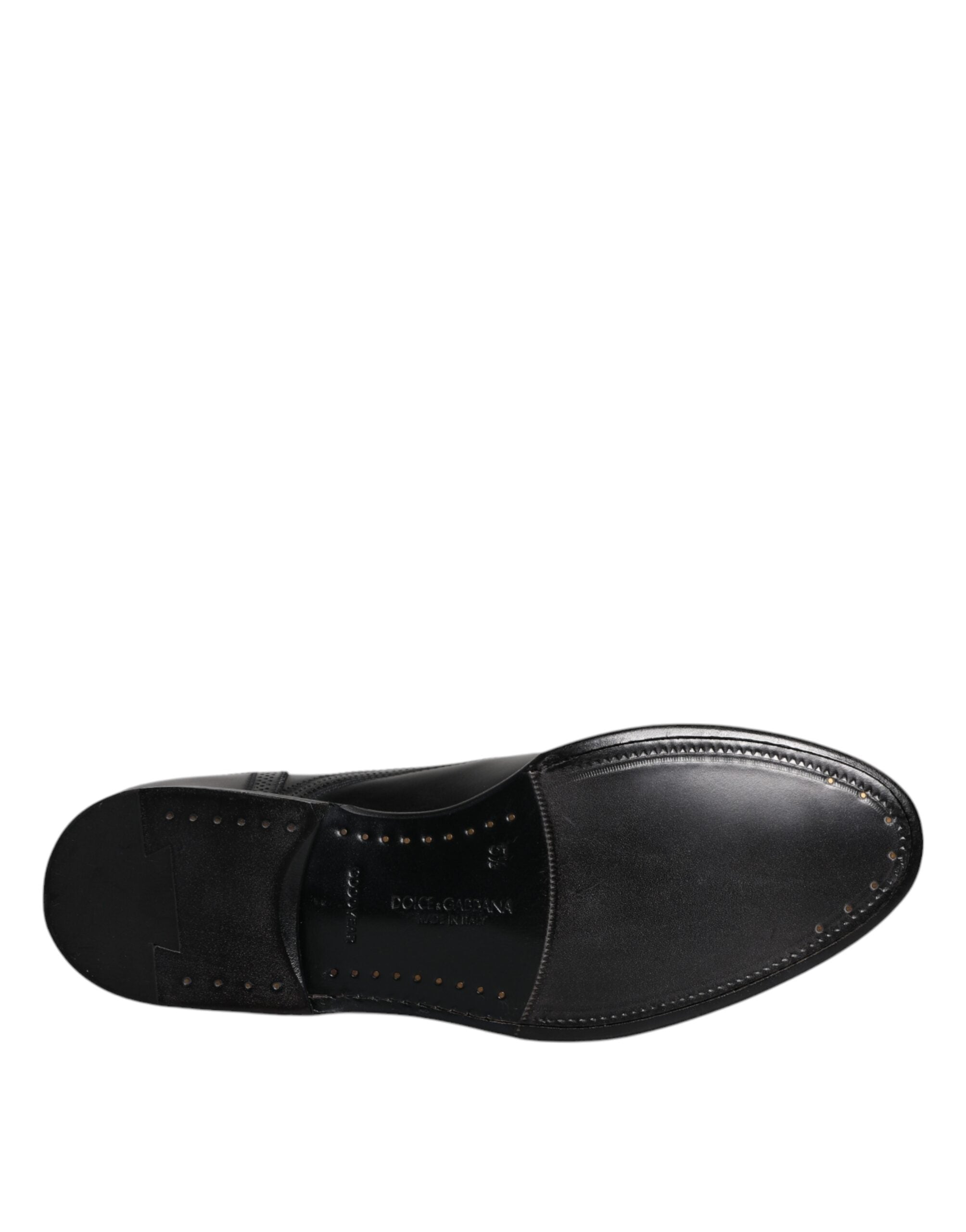 Schwarze Derby Wingtip Lackschuhe