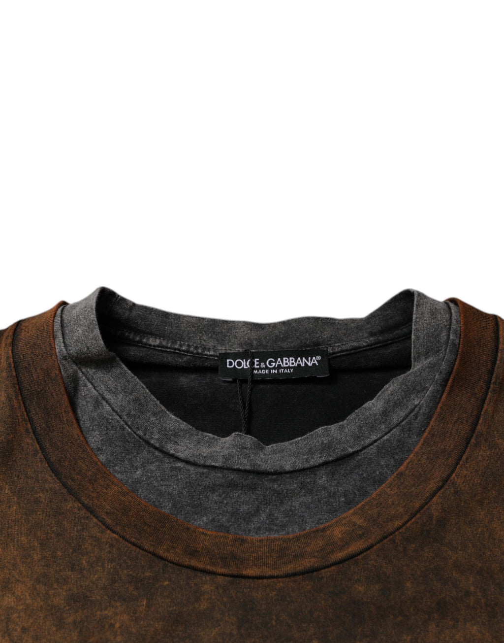 Brown Cotton Crew Neck Sleeveless T-Shirt