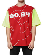 Herren-T-Shirt mit mehrfarbigem Logo aus Baumwolle und Rundhalsausschnitt