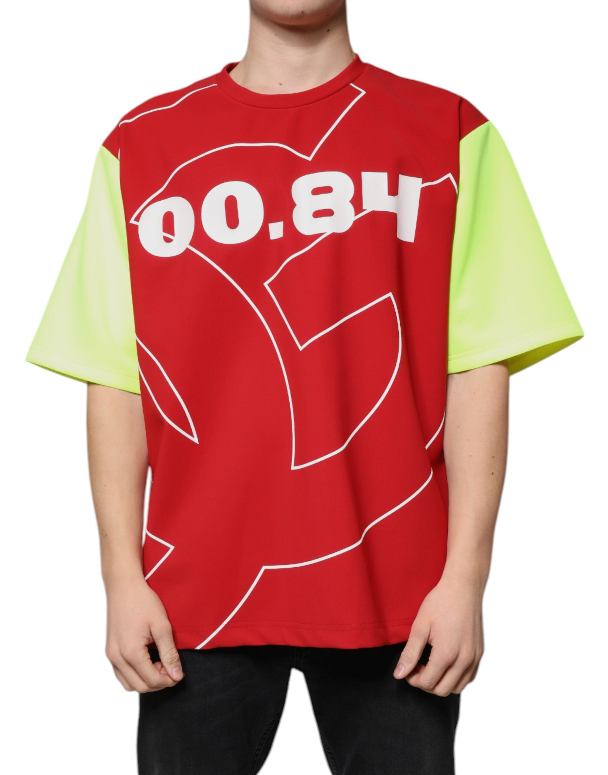 Herren-T-Shirt mit mehrfarbigem Logo aus Baumwolle und Rundhalsausschnitt