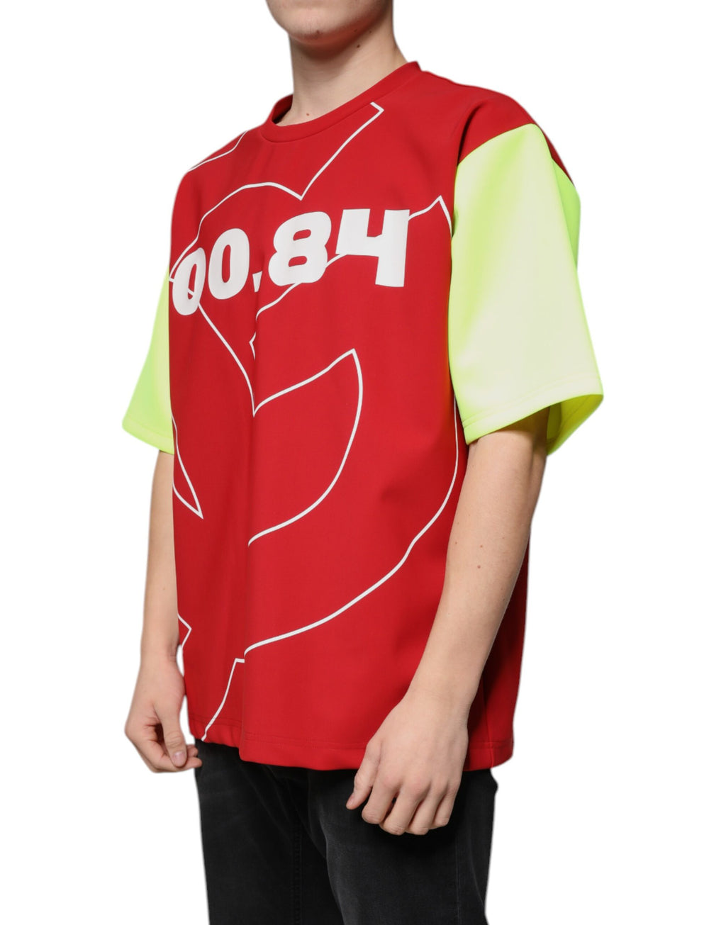 Herren-T-Shirt mit mehrfarbigem Logo aus Baumwolle und Rundhalsausschnitt