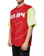 Herren-T-Shirt mit mehrfarbigem Logo aus Baumwolle und Rundhalsausschnitt