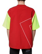 Herren-T-Shirt mit mehrfarbigem Logo aus Baumwolle und Rundhalsausschnitt