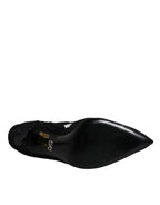 Schwarze Spitzen-Kristall-Mary-Jane-Pumps
