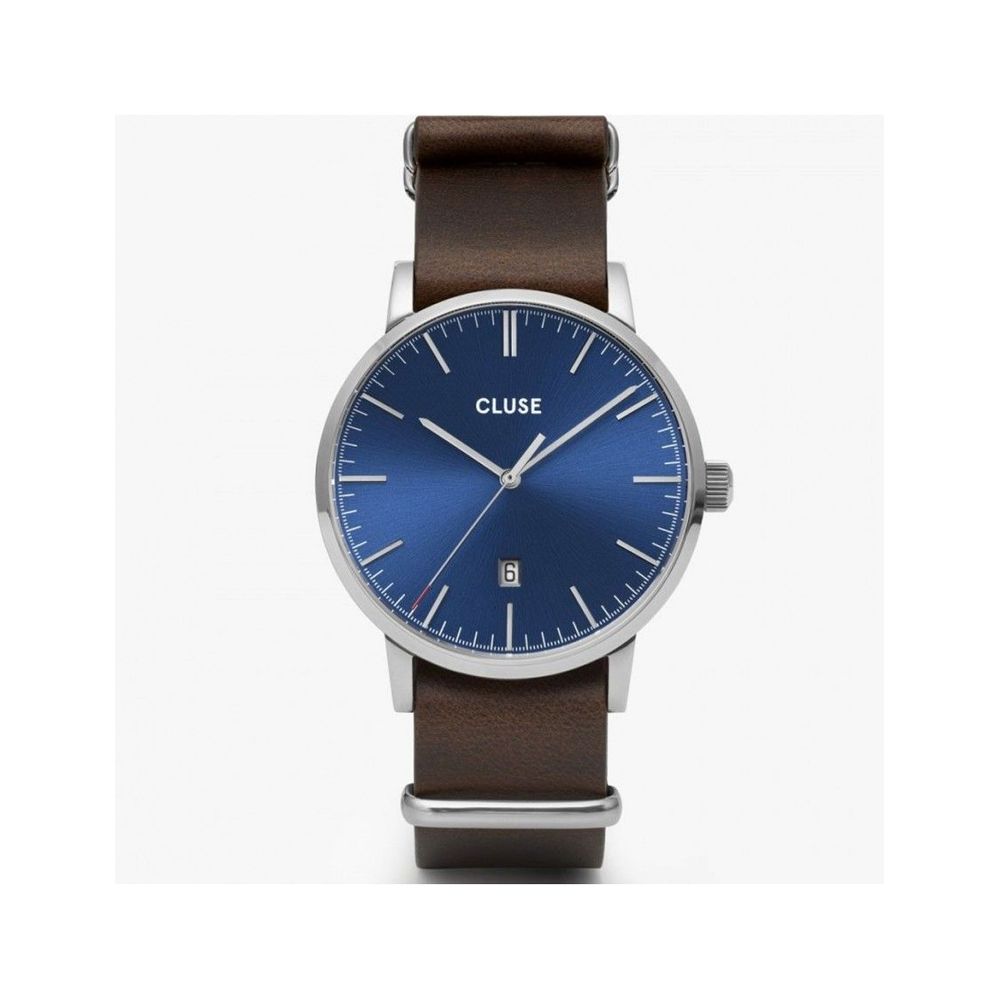 Braune Leder-Armbanduhr