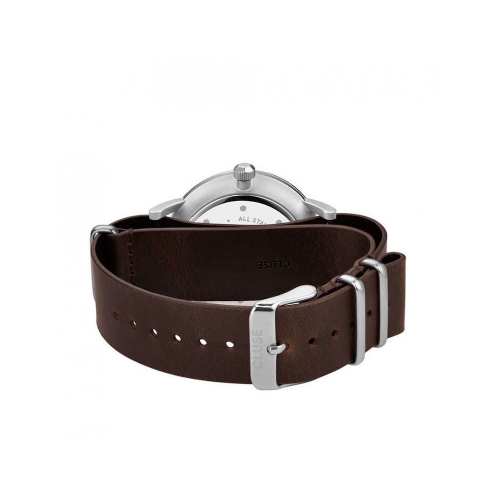 Braune Leder-Armbanduhr