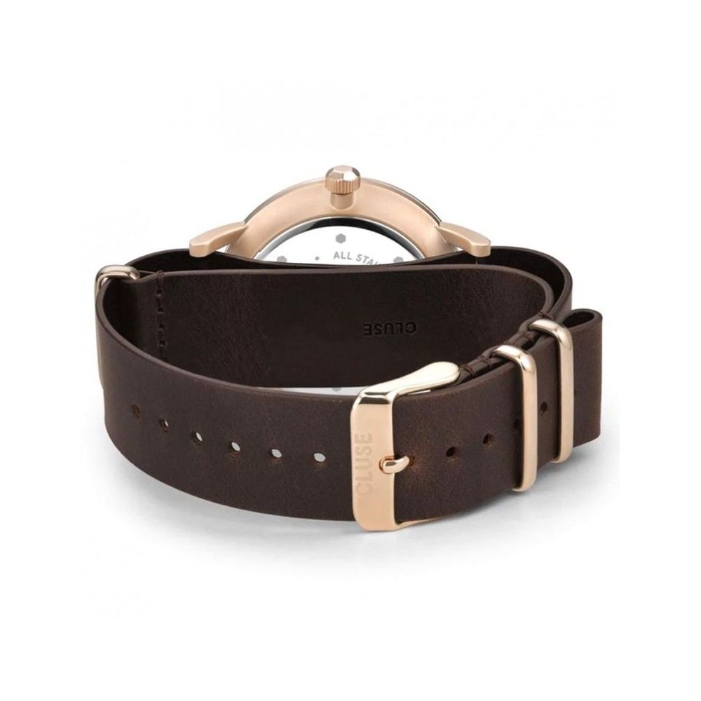 Braune Leder-Dresswatch