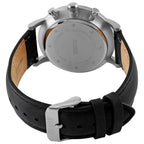 Schwarz Leder Armbanduhr