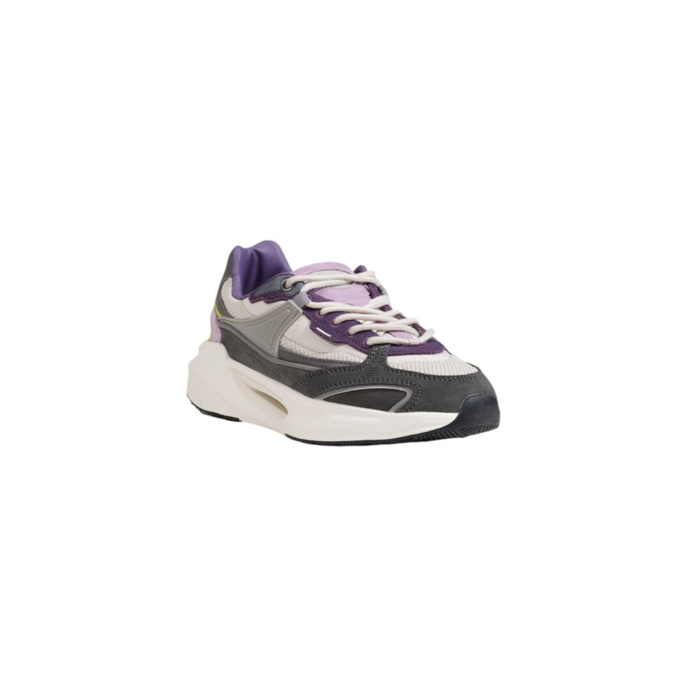 Gray Fabric Chunky Sneakers