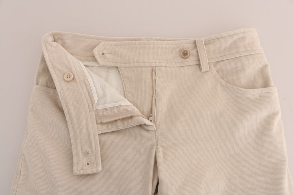 Beige Slim Jeans Cordhose Skinny