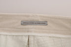Beige Slim Jeans Cordhose Skinny