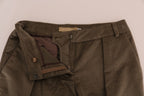 Bermudashorts aus braunem Samt