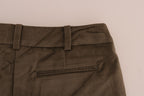 Bermudashorts aus braunem Samt