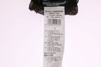 Schwarze elastische Socken mit Blumen und klaren Kristallen