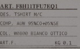 Weißes Baumwoll-Seiden-T-Shirt