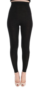 Graue Kaschmir-Stretch-Strumpfhose