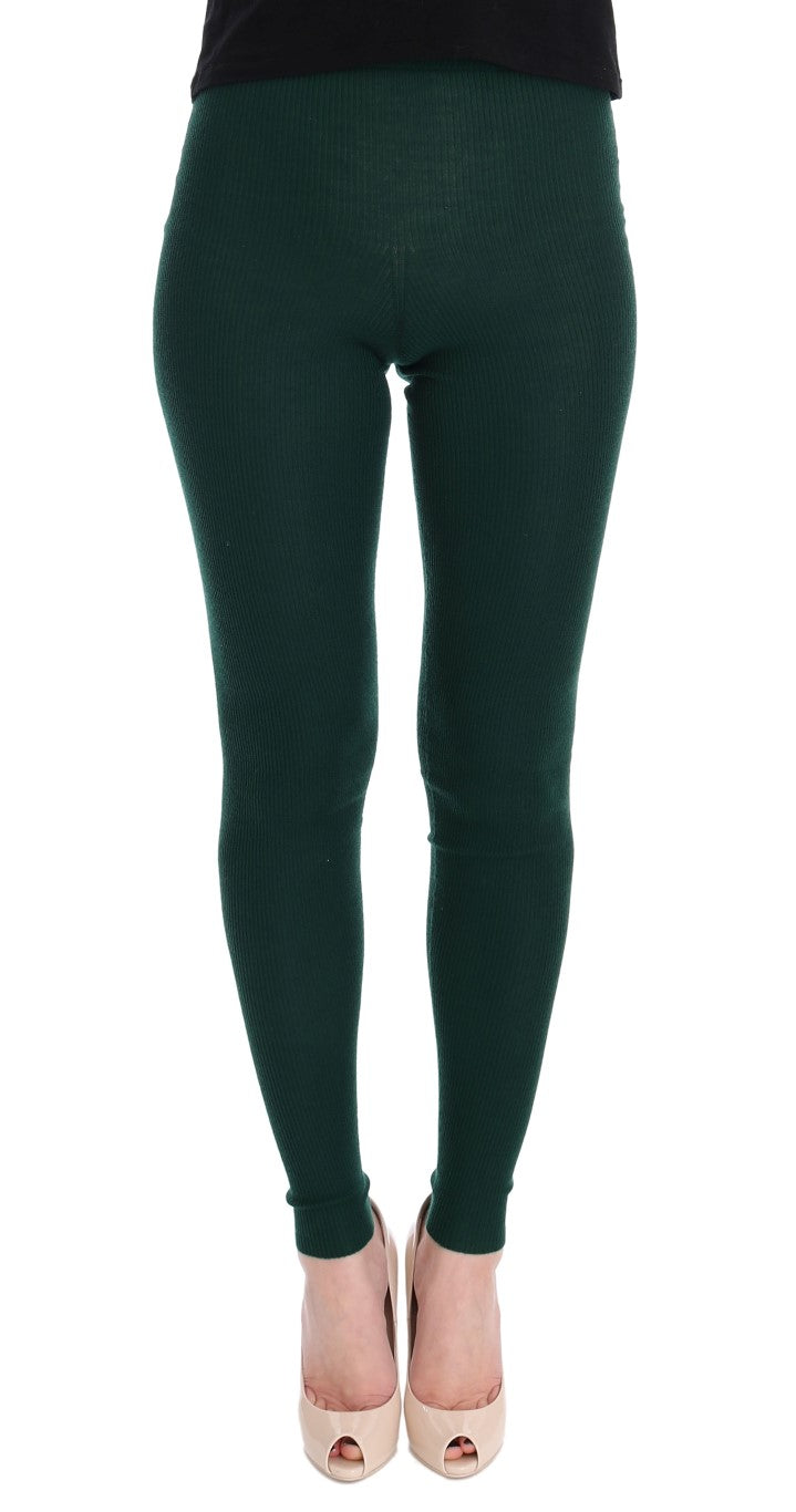 Grüne Kaschmir-Stretch-Strumpfhose