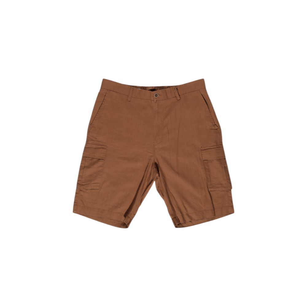 Bermudashorts aus braunem Leinen