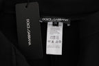 Schwarze Caprihose mit pinkfarbenen Streifen und Stretch-Anteil