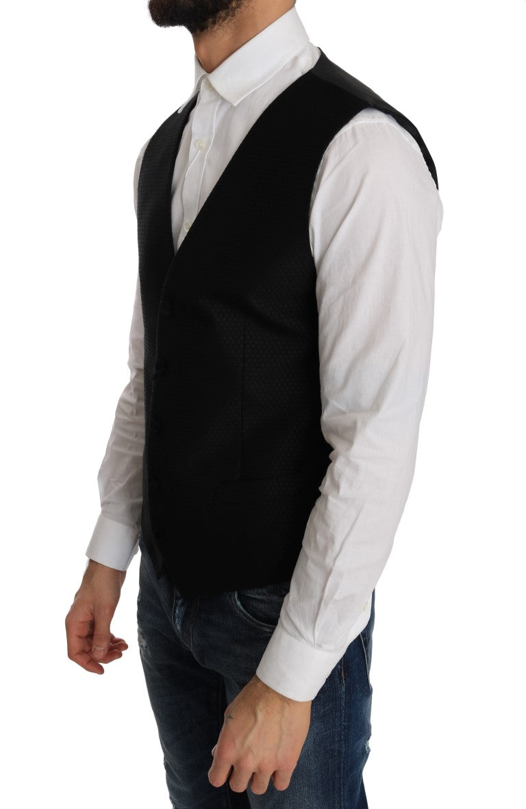 Gilet con stampa a pois neri
