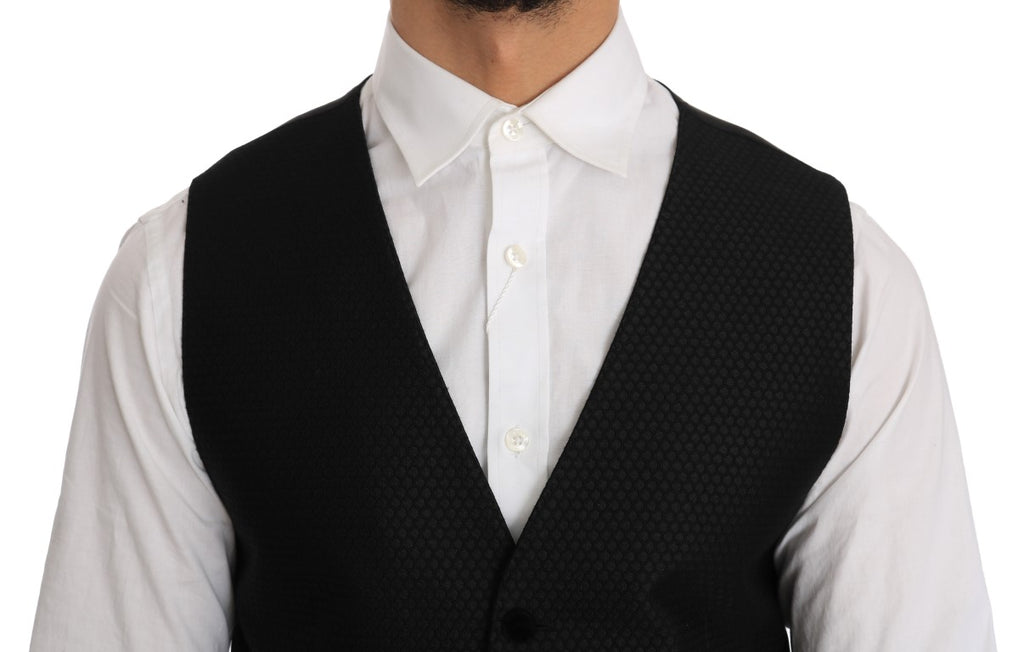 Gilet con stampa a pois neri