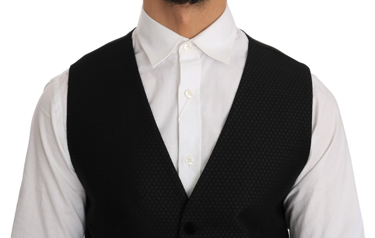 Gilet con stampa a pois neri