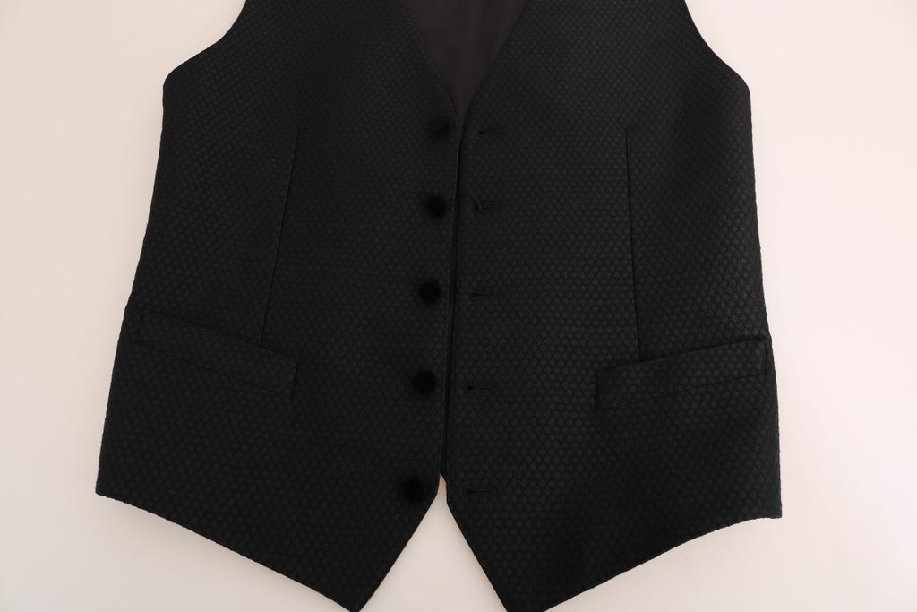 Gilet con stampa a pois neri