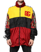 Multicolor Patchwork Men Full Zip Sweater