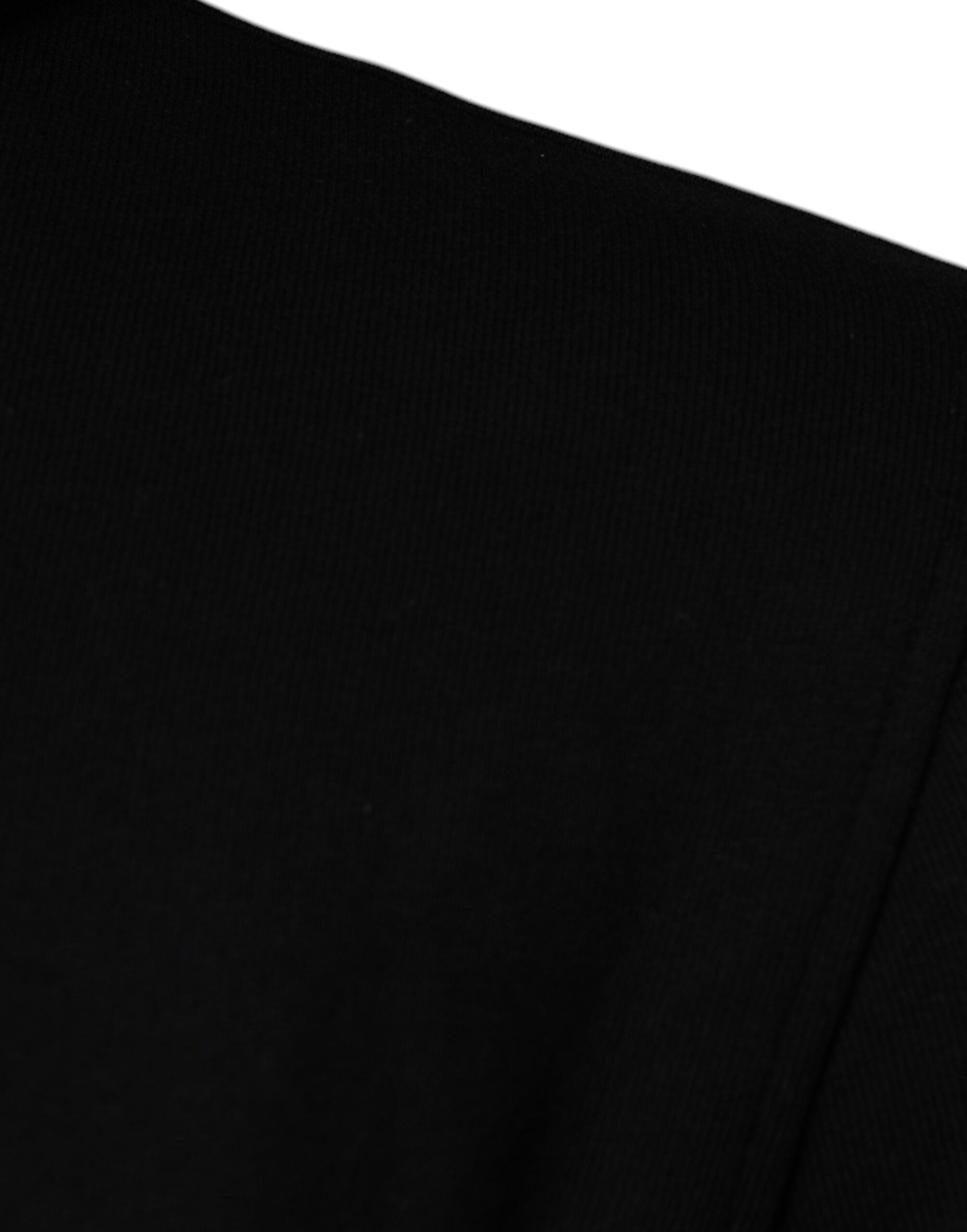 Schwarzer Medusa Baumwoll-Hoodie Pullover