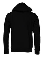 Schwarzer Medusa Baumwoll-Hoodie Pullover
