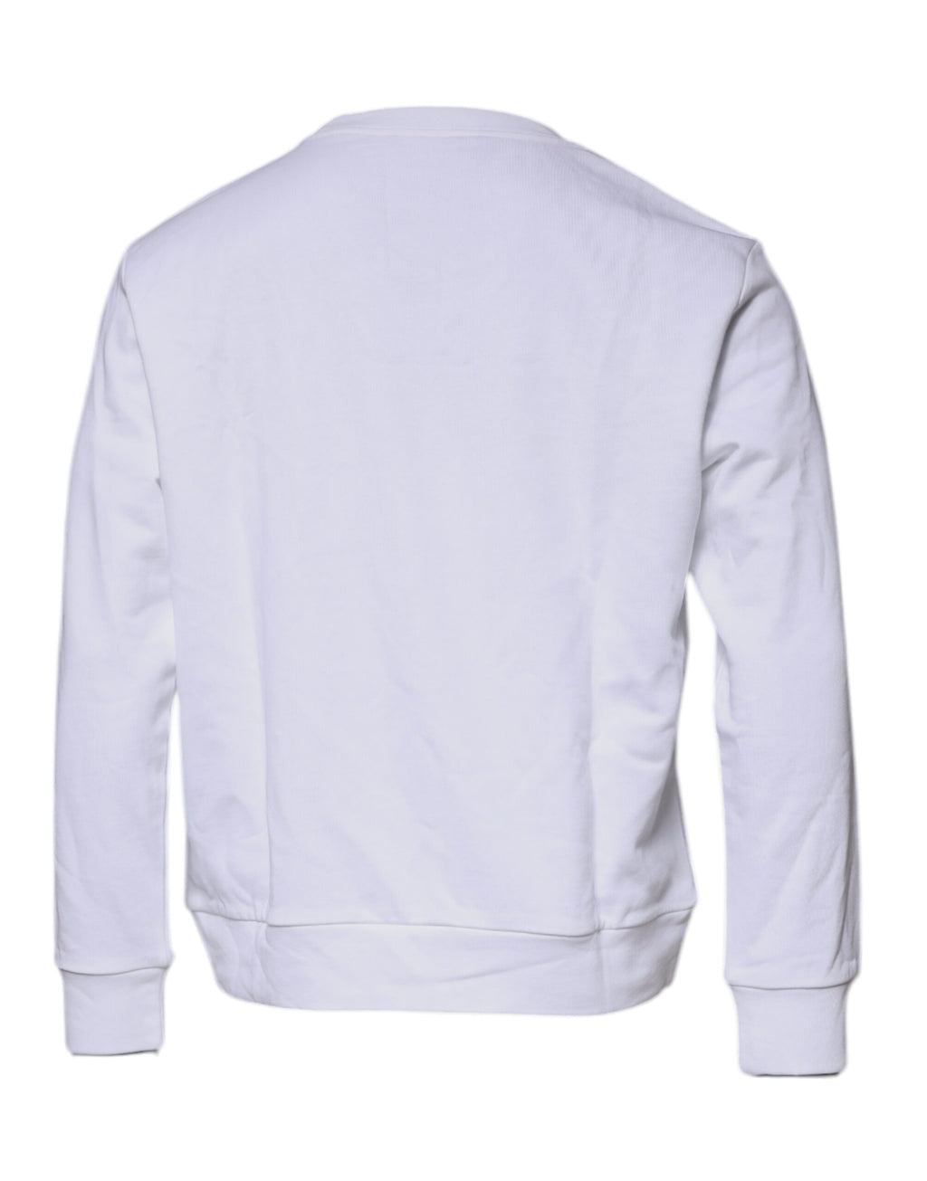 Weißer Medusa-Stickpullover mit Rundhalsausschnitt