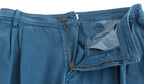Blaue Chino aus Baumwolle mit geradem Bein