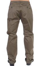 Green Cotton Stretch Comfort Fit Pants
