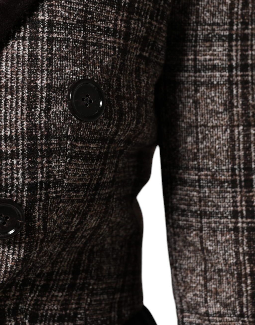 Braune karierte lange kurze Jacke