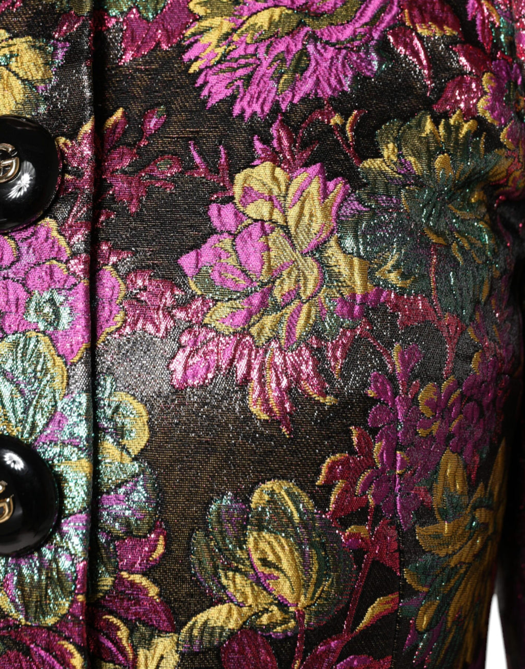 Mehrfarbige Blumen-Jacquard-Kurzjacke