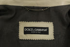 Beige Leather Biker Jacket