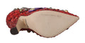 Rot Pailletten Kristall Nieten High Heels Schuhe