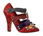 Rot Pailletten Kristall Nieten High Heels Schuhe