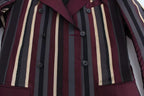 Multicolor Striped Runway 3 Piece Slim Fit Vest Suit