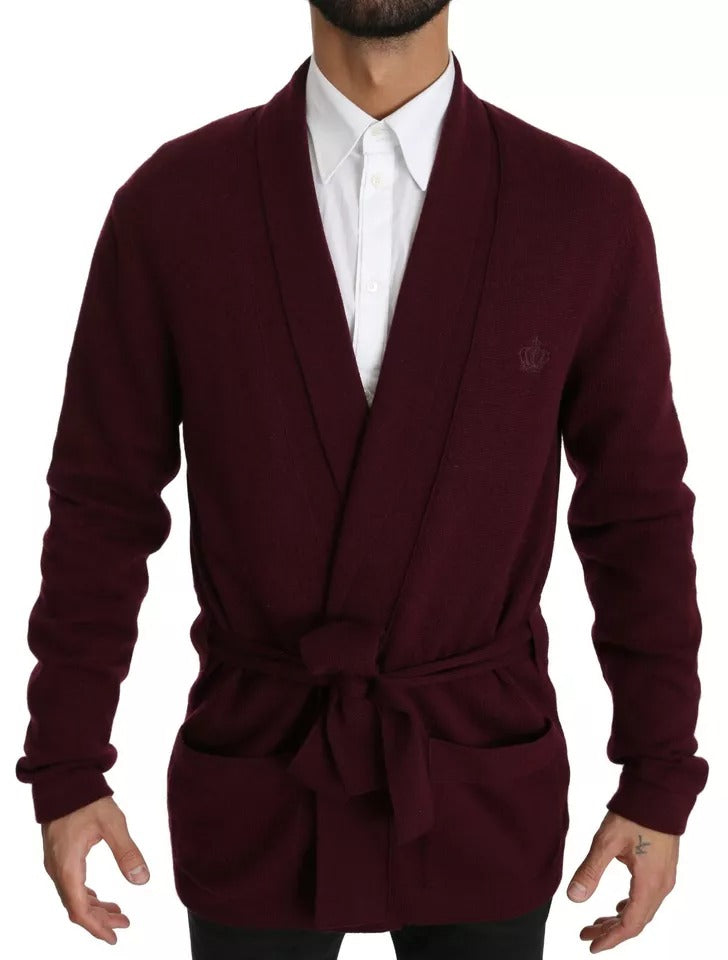 Bordeaux Kaschmir Cardigan "Crown"