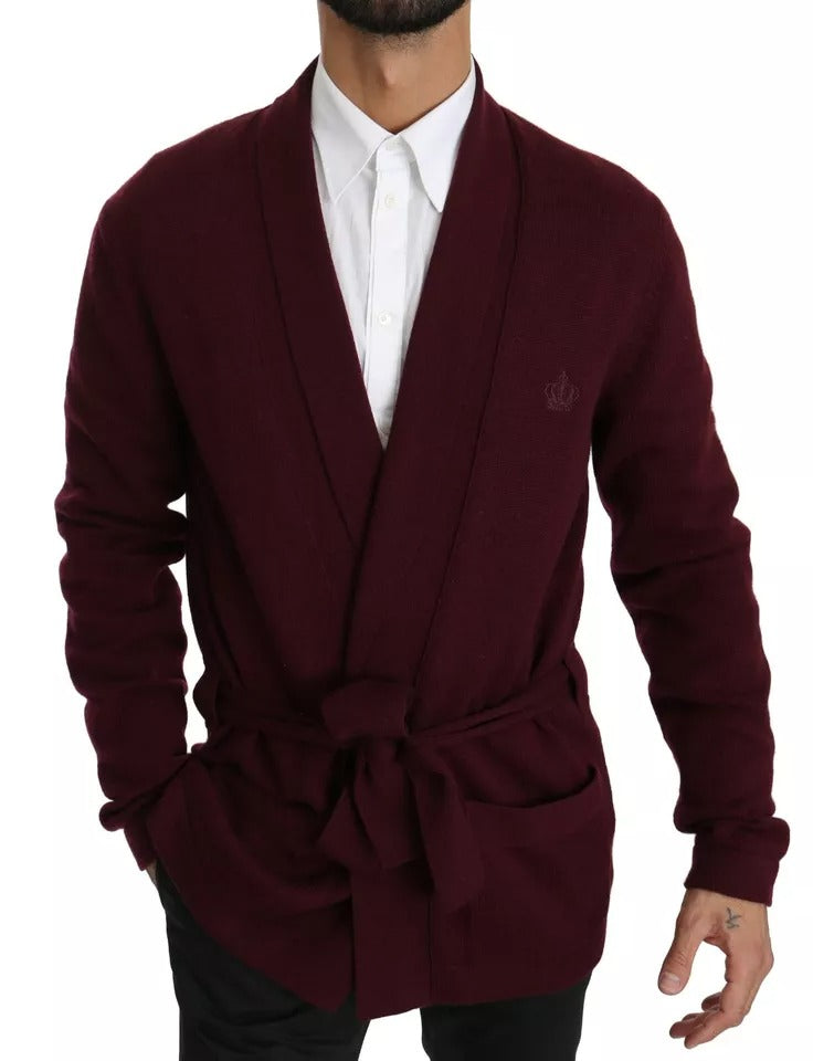 Bordeaux Kaschmir Cardigan "Crown"